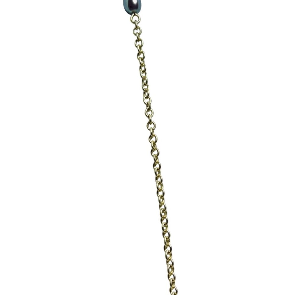 Lia Sophia Matt Gold Tone Coin Bead & Pearl Necklace (5829) - Picture 3 of 9